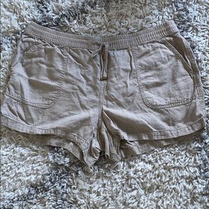 khaki drawstring shorts